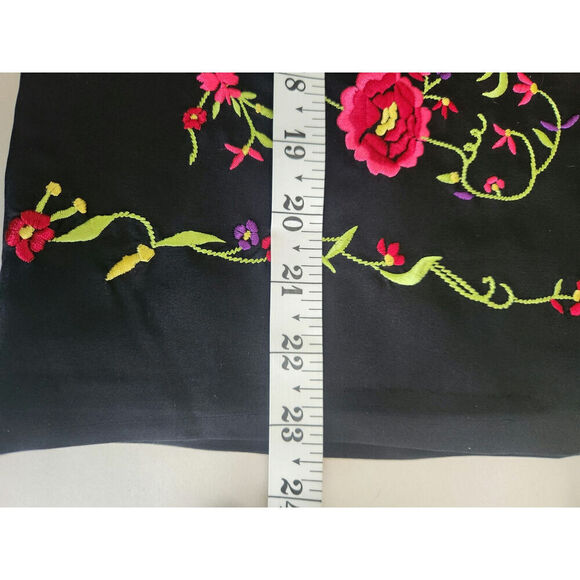 Vtg Coldwater Creek Silk button front embroidered lightweight jacket sz xs boho - Picture 10 of 10